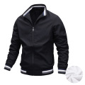 winter fleece-lined wholesale men's casual sport blank thick outdoor casual jacket with zipper fleece